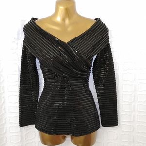 St. John Evening sequin wrap sweater size 4